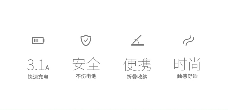 綠聯(lián)竹節(jié)款USB充電頭，可折疊設(shè)計(jì)便攜旅行充電頭